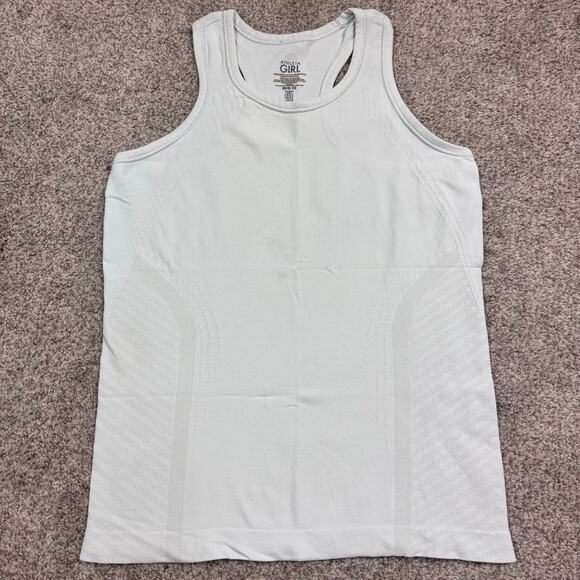 Athleta Girl White Tank size M 8-10 - Picture 1 of 6